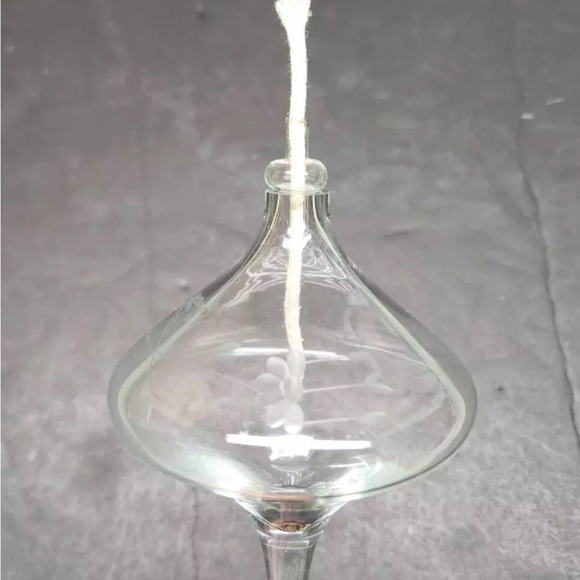 Princess House Heritage #416 Crystal Oil Lamp w/Wic Made in Romania - Picture 4 of 6